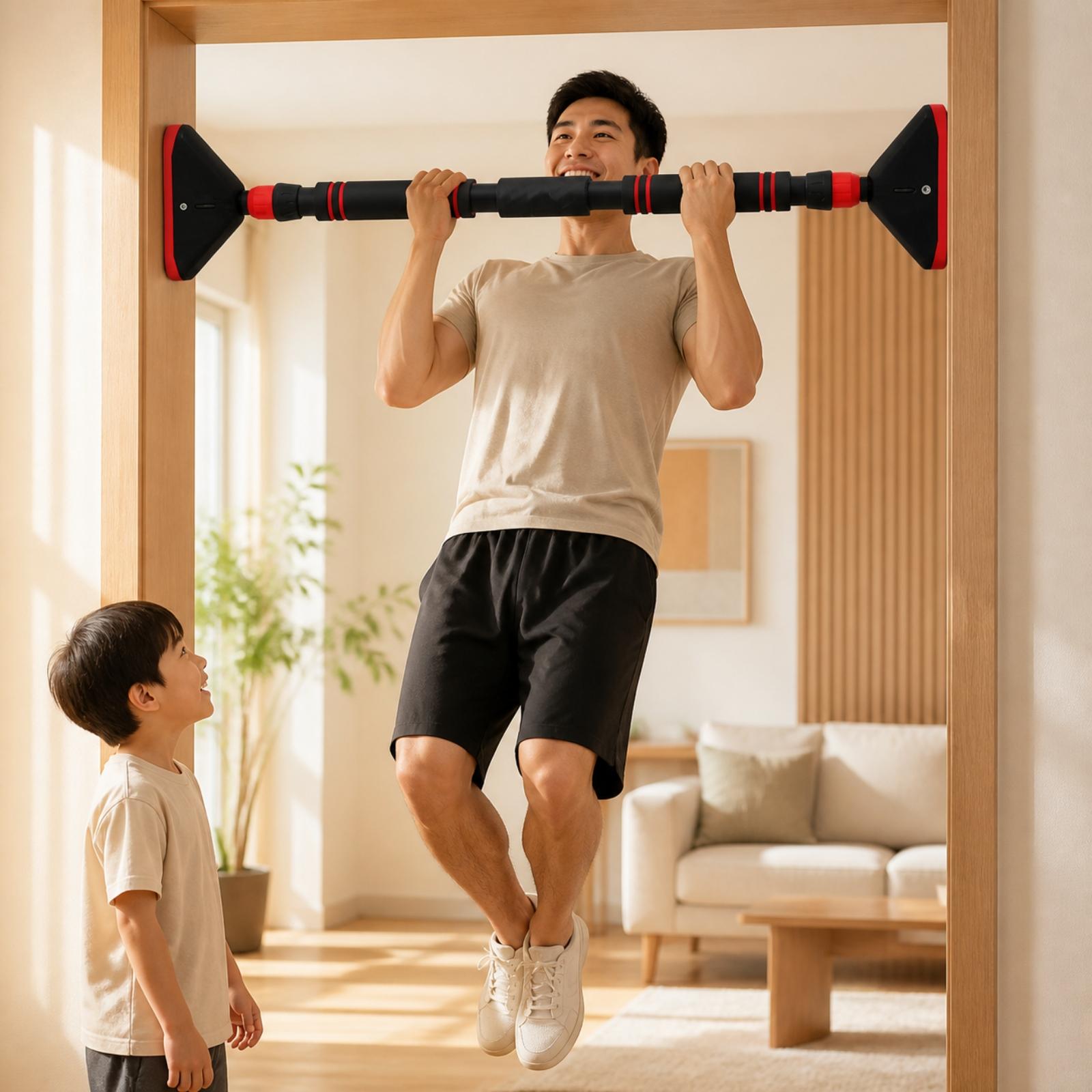 Door Pull Up Bar No Screw - 좁은 공간에서도 사용할 수 있는, 나사