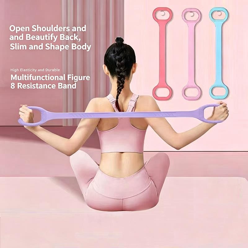 Pilates Bar Kit With Resistance Bands - 1/3Pcs 8자형 저항 밴드, 등 및