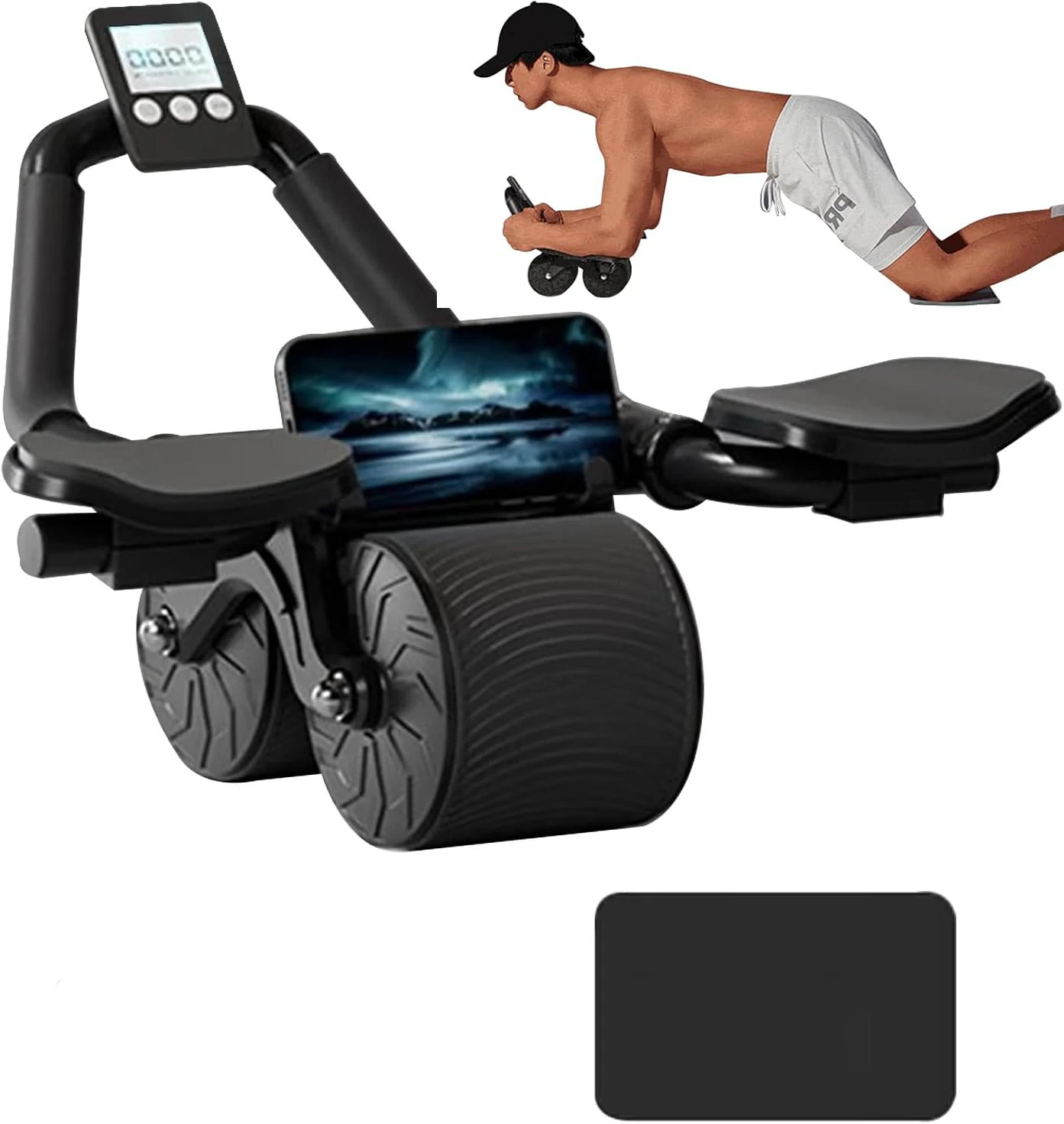 Ab Roller Wheel With Elbow Support - 팔꿈치 지지대가 있는 자동 반동 기능의