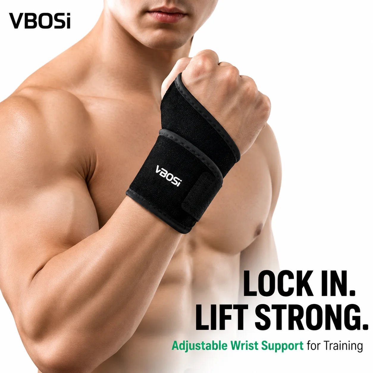 Wrist Wraps Weightlifting Support - VBSOi 조절 가능한 손목 보호대 (엄지