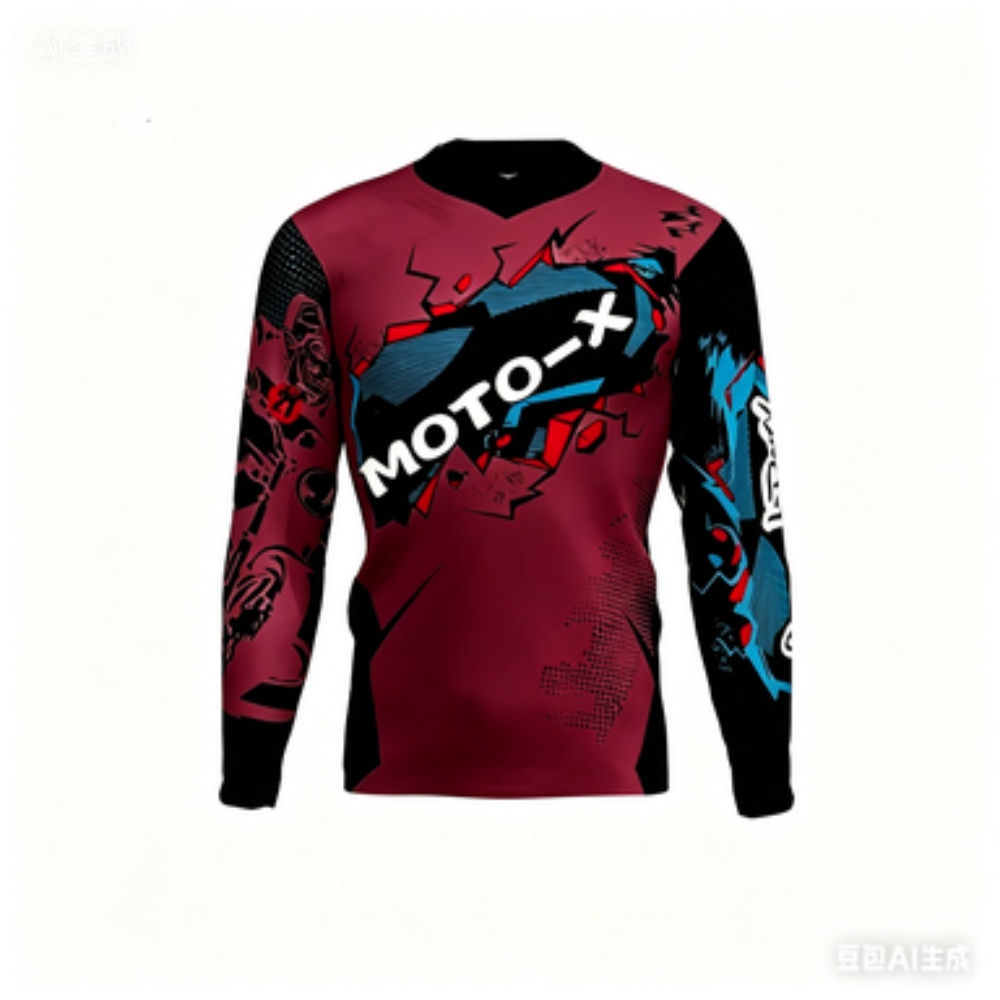 MOTO-X 테마의 긴팔 스포츠 상의 통기성이 좋고 편 - Cycling 리뷰 및 가격