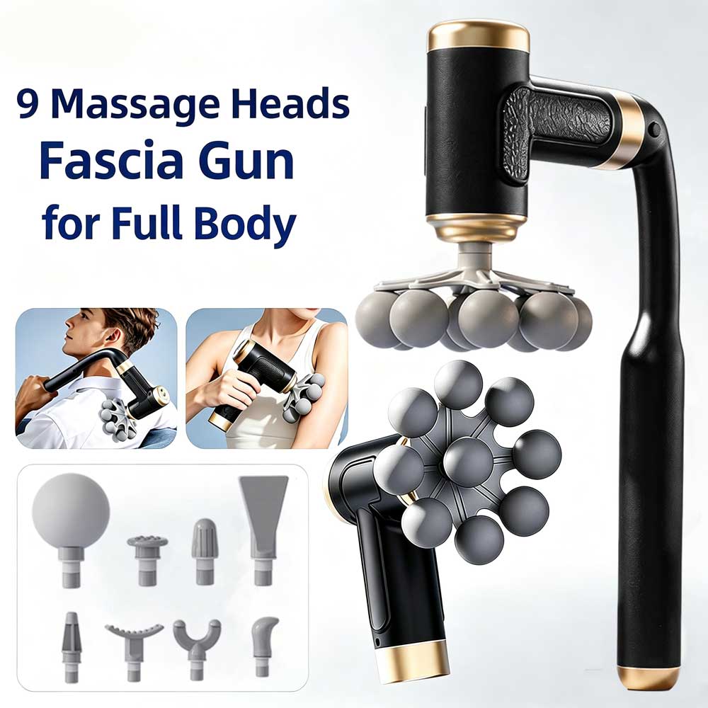 2-in-1 긴/짧은 손잡이 무선 근막 마사지건, 9개 - Electric Massage Gun Deep Tissue 리뷰 및 가격