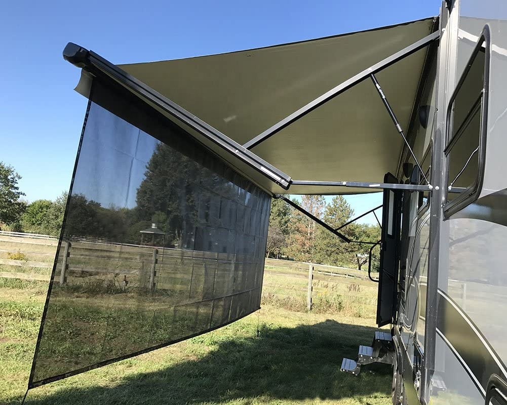 블랙 메쉬 차양막 UV 차단막, 모터홈 캠핑 트레일러  - Camping 리뷰 및 가격