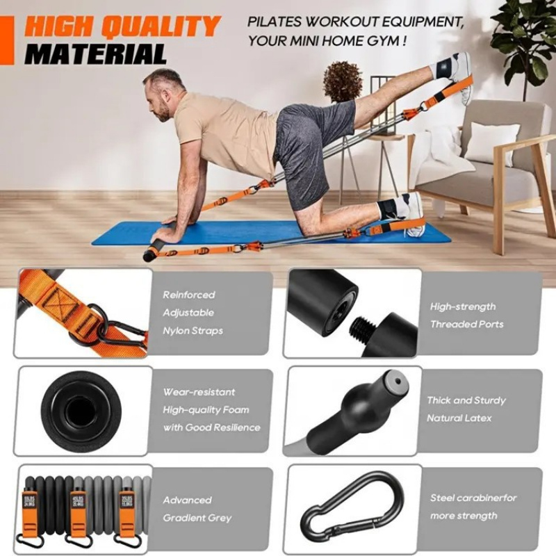 필라테스 바 키트(저항 밴드 포함) 다기능 필라테스 바 - Pilates Bar Kit With Resistance Bands 리뷰 및 가격